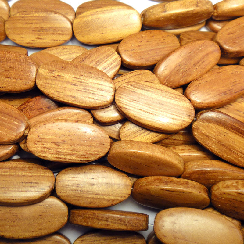 Bayong Flat Oval Wood Beads