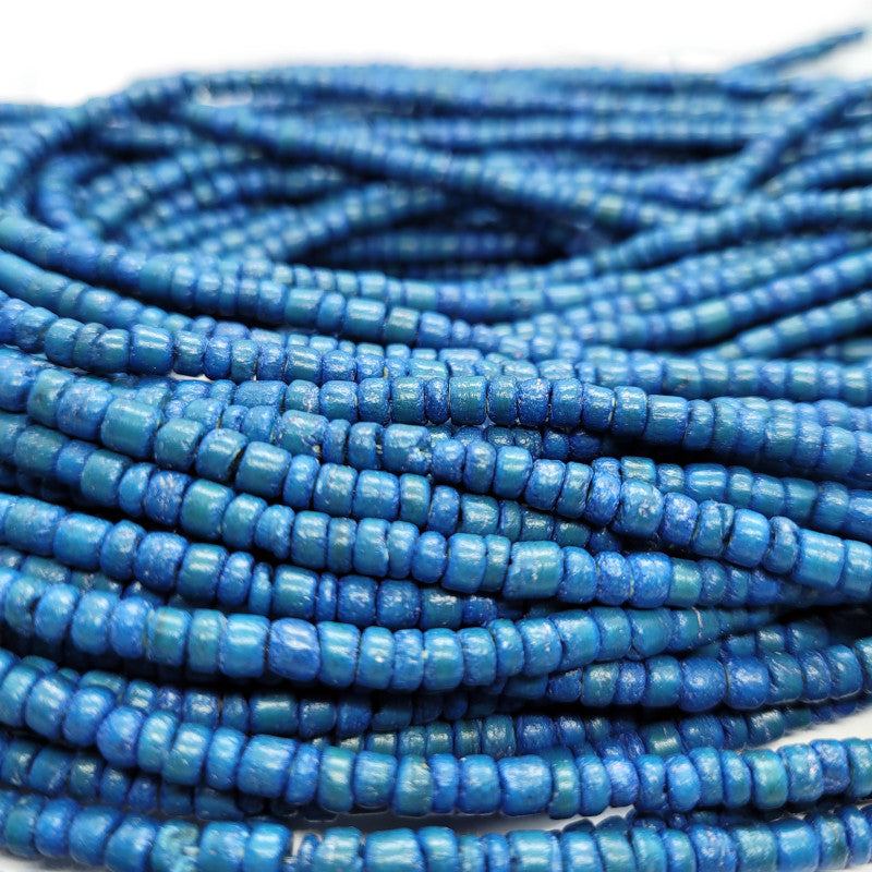 Coco Azure 3x4mm Wood Beads