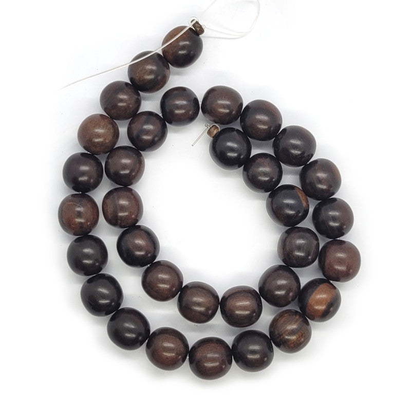 Kamagong (Tiger Ebony) 12mm Round Wood Beads