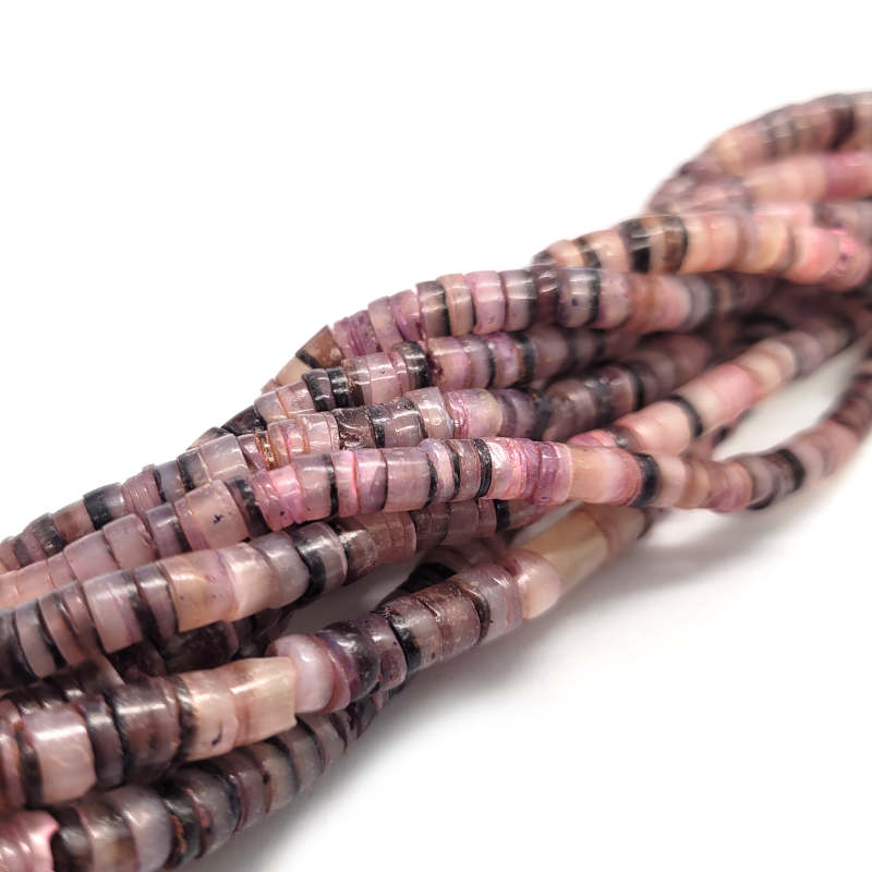 Pink Hammer Shell Heishi Beads