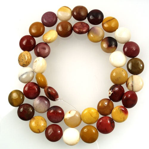 Mookaite 10mm Coin Beads – Cheap Beads