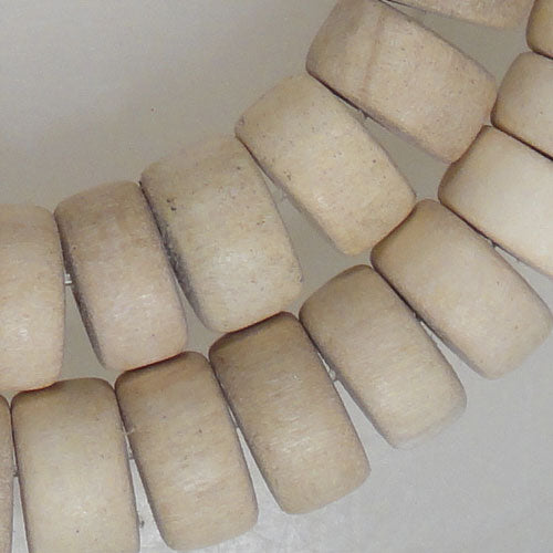Natural White Wood Rondelle Wood Beads