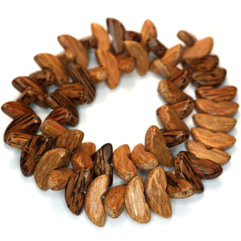 Palmwood Banana Cut Wood Beads