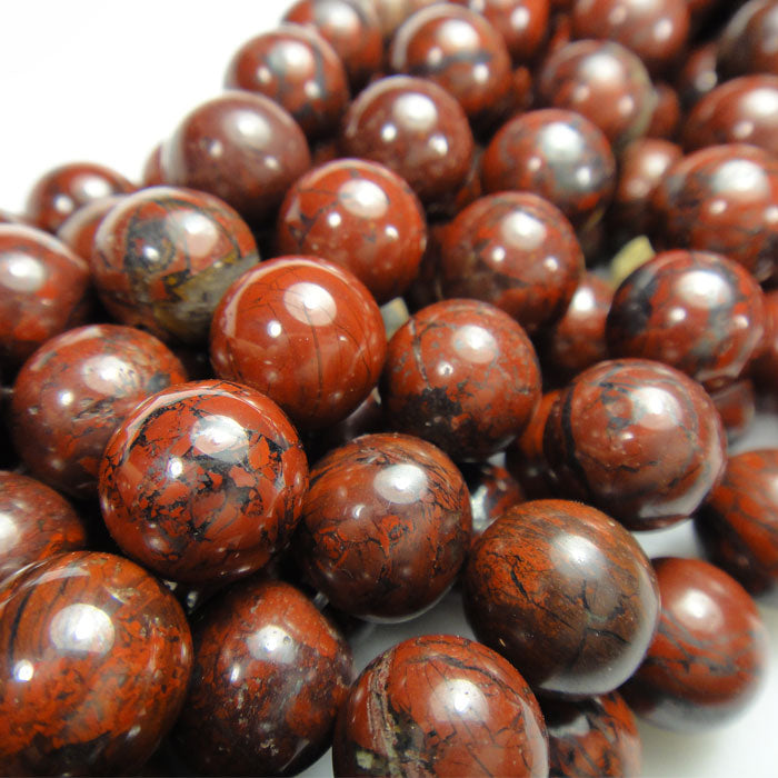 Poppy Jasper 10mm Round Beads