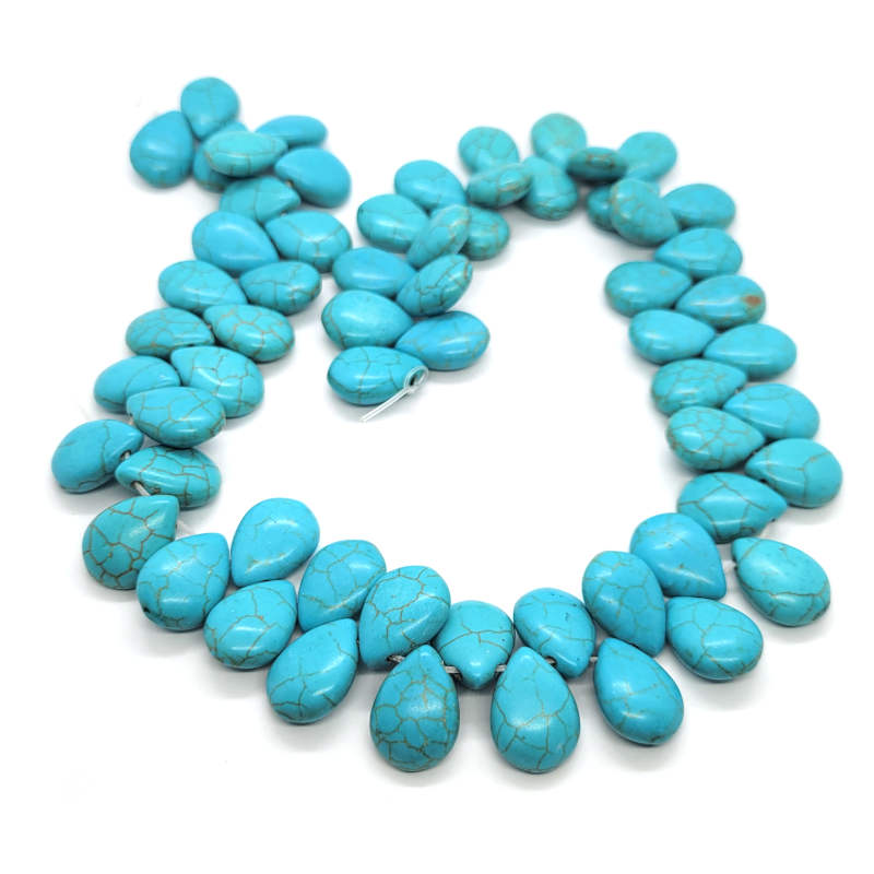 Reconstituted Turquoise 12x18mm Top Drilled Drop Beads
