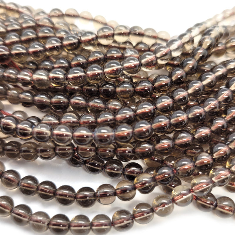Smoky Quartz 5mm Round Beads