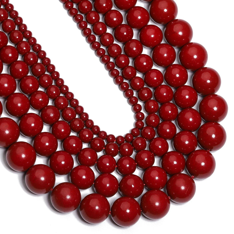 Cinnabar Jade Beads