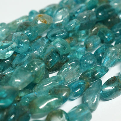 Blue Apatite Natural Nugget Beads