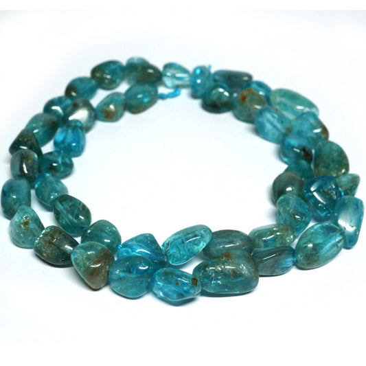 Blue Apatite Natural Nugget Beads
