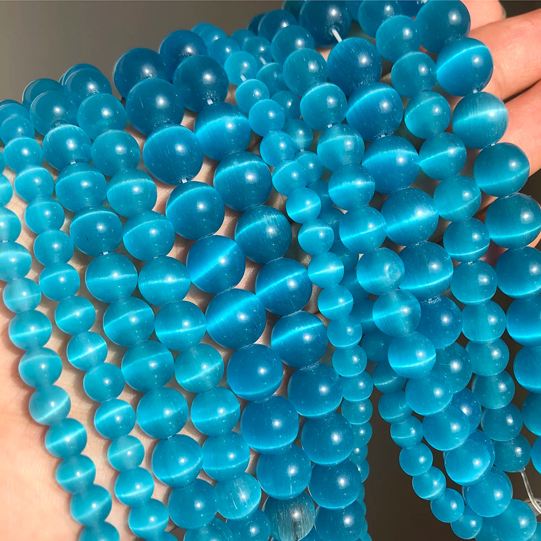 Glass Cats Eye Beads