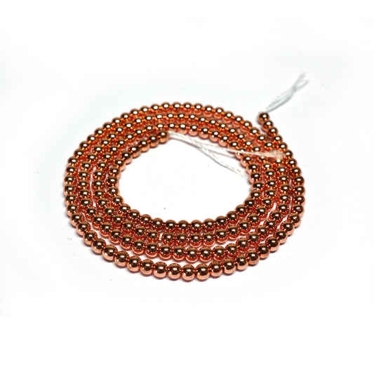 Hematite Rose Gold 2mm Round Beads