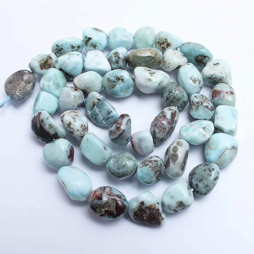 Larimar Large 8x10mm Nugget Beads