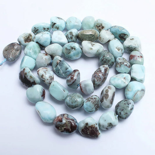 Larimar Large 8x10mm Nugget Beads