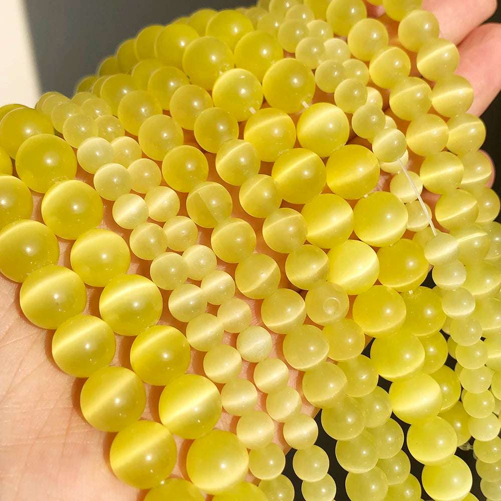 Glass Cats Eye Beads