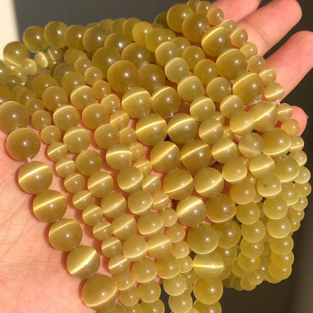 Glass Cats Eye Beads