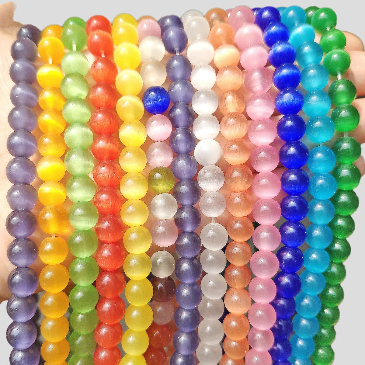Glass Cats Eye Beads