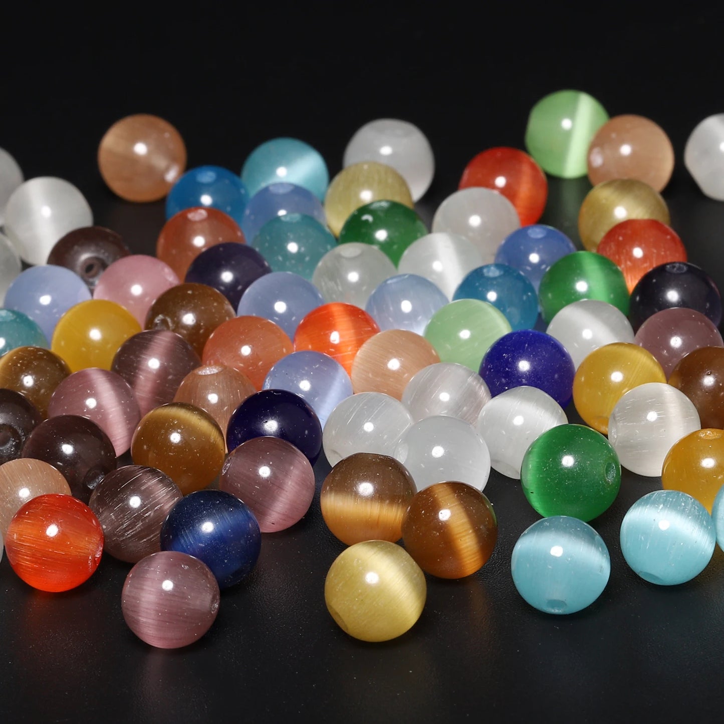 Glass Cats Eye Beads