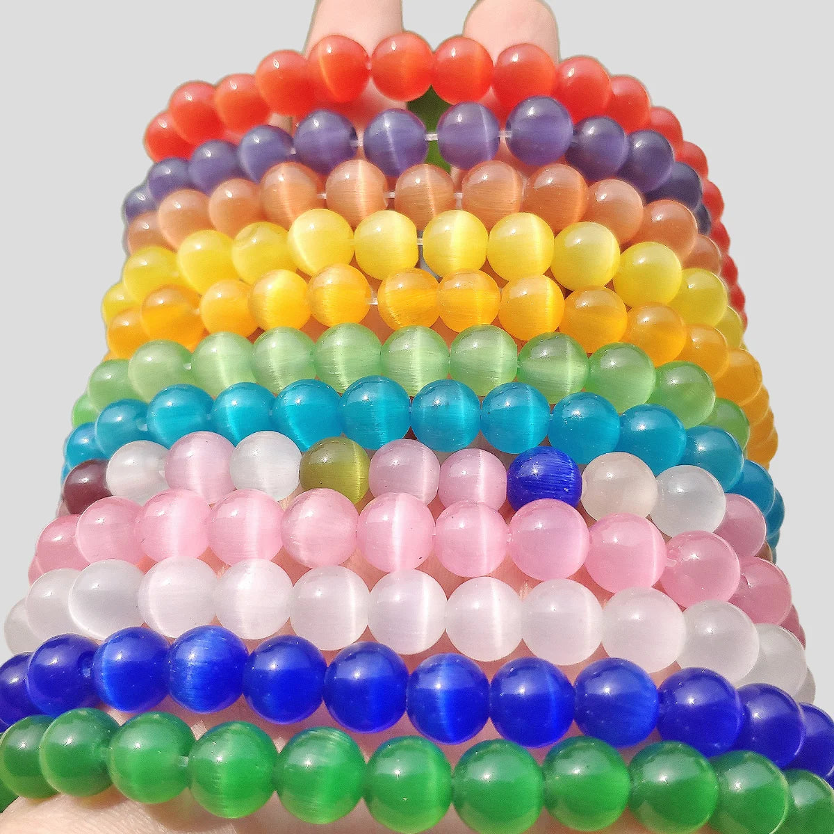 Glass Cats Eye Beads