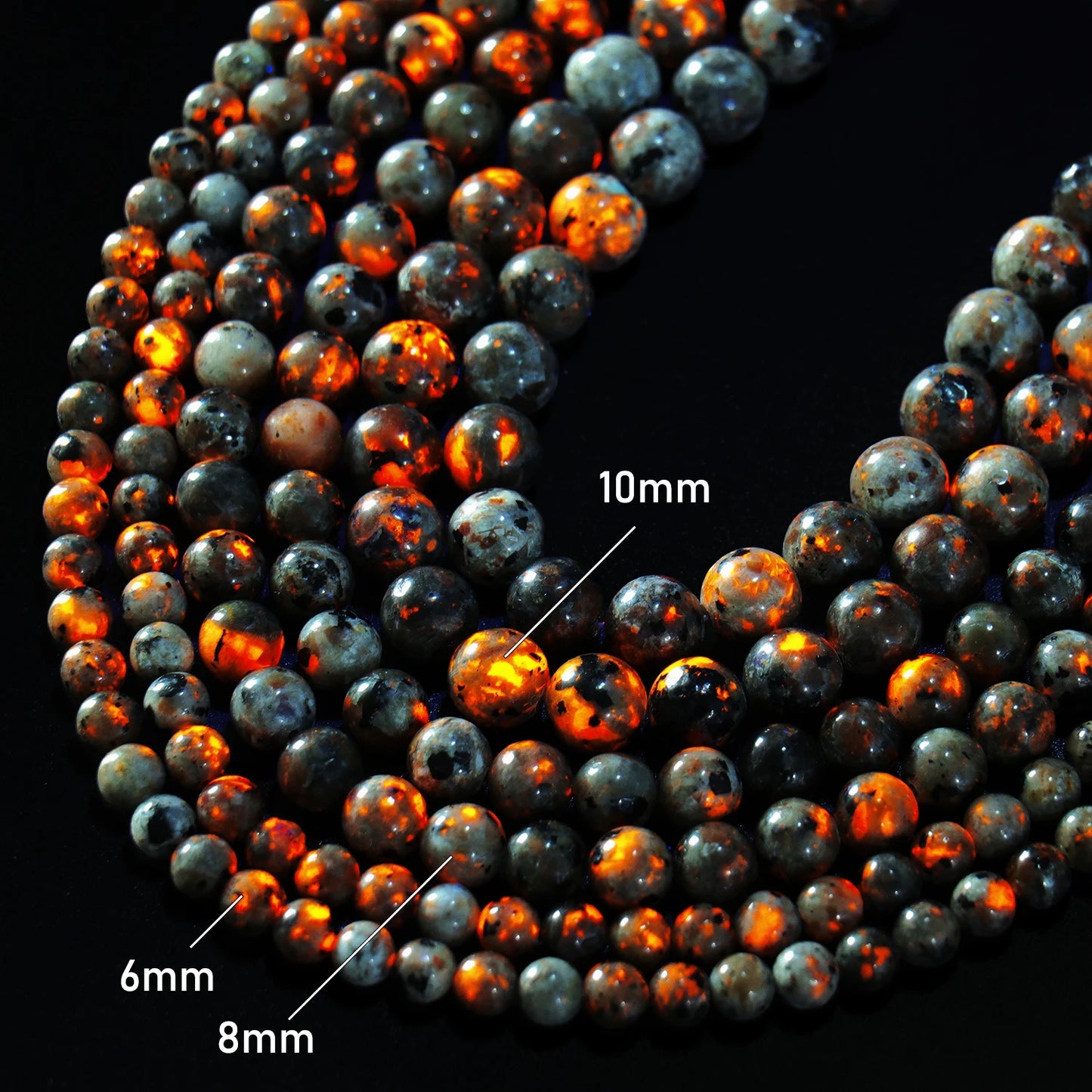 Yooperlite Round Beads