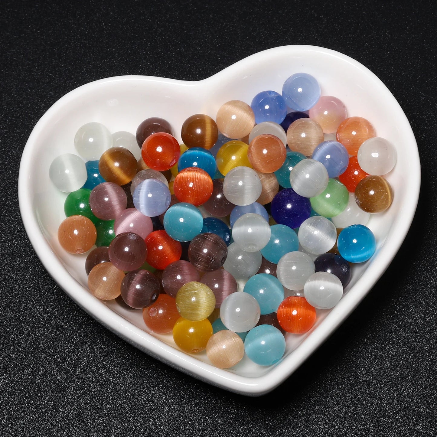 Glass Cats Eye Beads