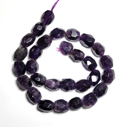 Amethyst Faceted Nugget Beads