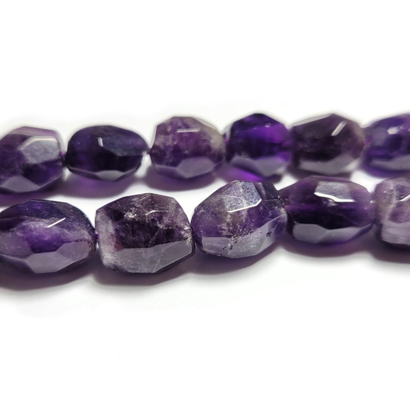 Amethyst Faceted Nugget Beads