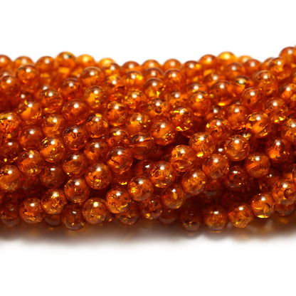 Imitation Amber 4mm Round Beads