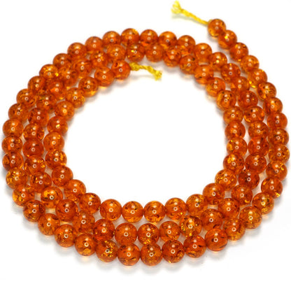 Imitation Amber 4mm Round Beads