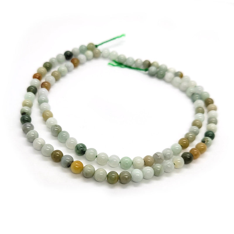 Natural Burmese Jade 4mm Round Beads (0123)