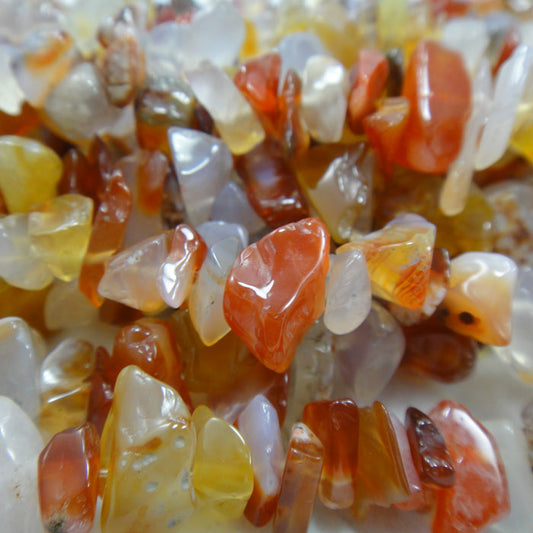 Natural Colour Carnelian Large Chip Beads