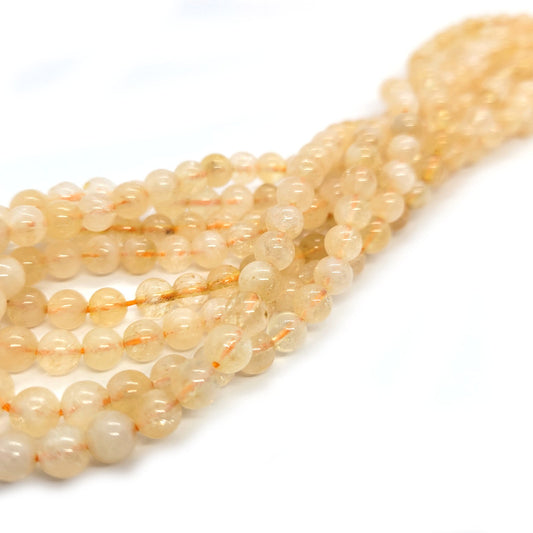 Citrine 5mm Round Beads