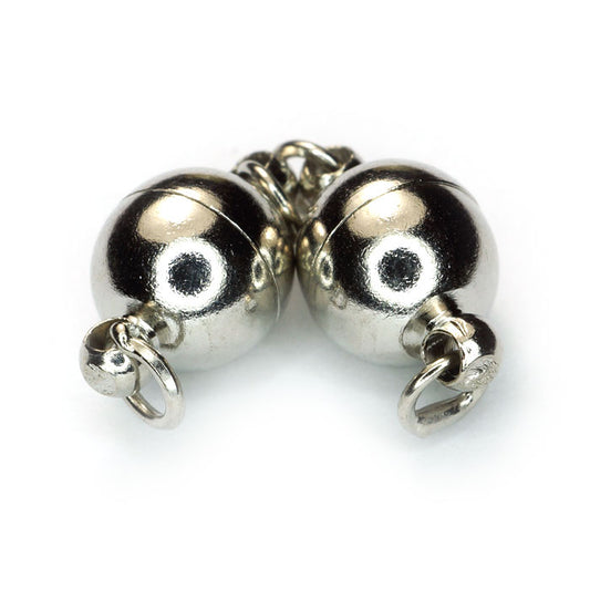 Brass Magnetic Clasp 8mm Round (Pack 2)