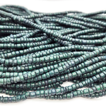 Coco Forest Green 3x4mm Wood Beads