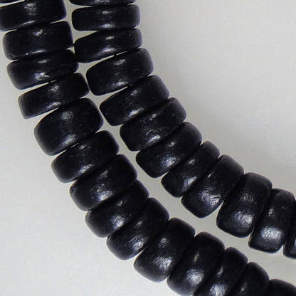 Black Coco 8mm Pokalet Wood Beads