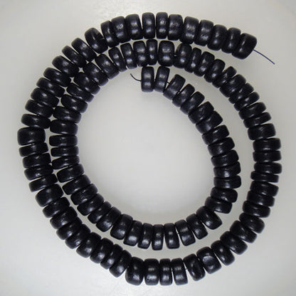 Black Coco 8mm Pokalet Wood Beads