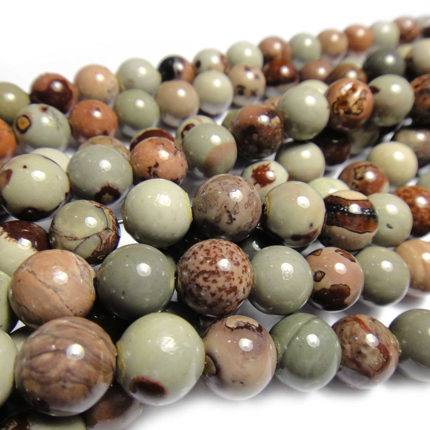 Coffee Bean Jasper 10mm Round Beads