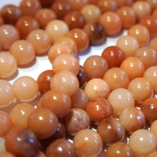 Dark Pink Aventurine 8mm Round Beads