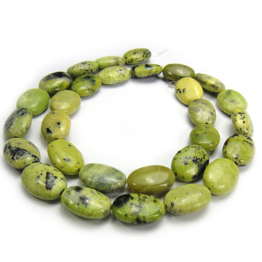 Grass Turquoise 10x14mm Oval Beads