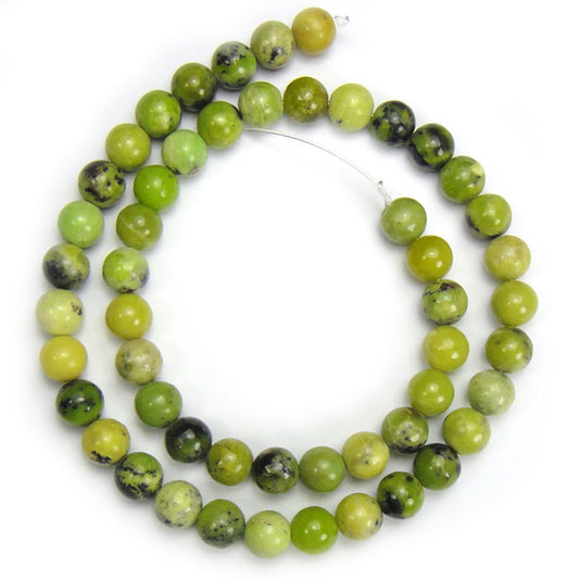 Grass Turquoise 8mm Round Beads