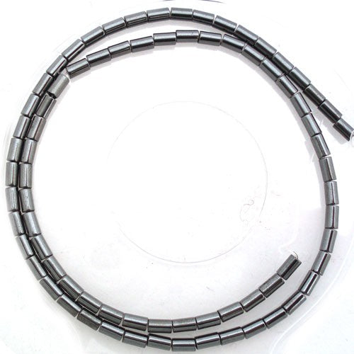 Hematite 3x5mm Tube Beads