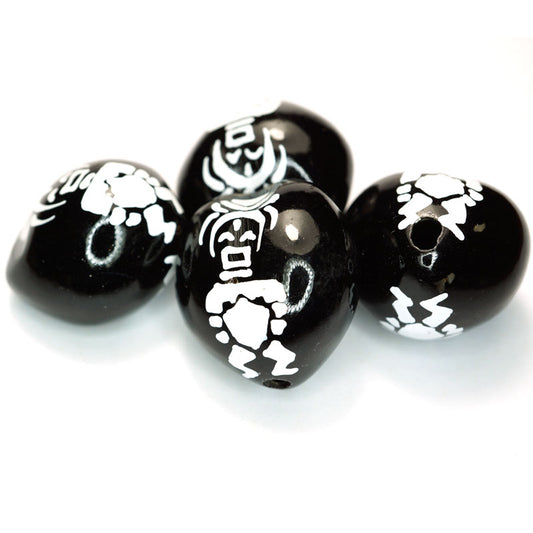 Kukui Nut Black With Aztec Man (Pack 4)