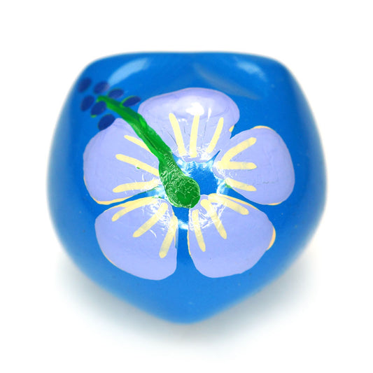 Kukui Nut Blue With Flower (Pack 4)