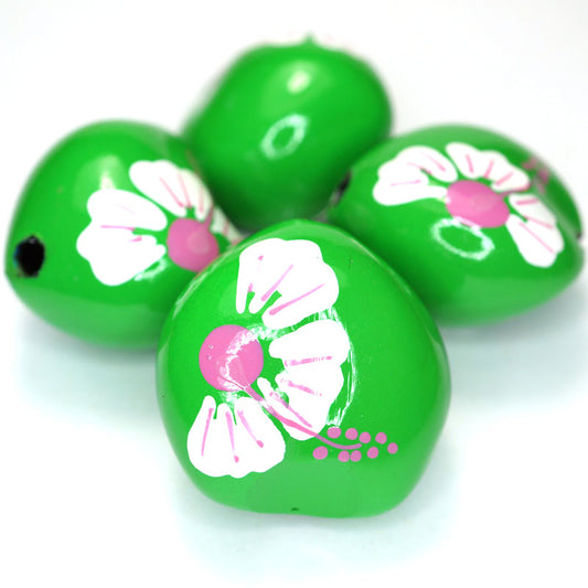 Kukui Nut Green With Flower (Pack 4)