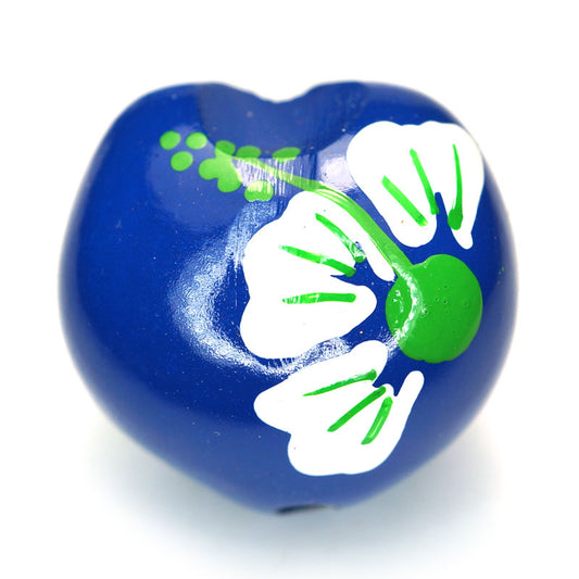 Kukui Nut Navy Blue With White Flower (Pack 4)