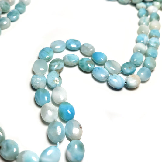 Larimar 7x9mm Oval Beads
