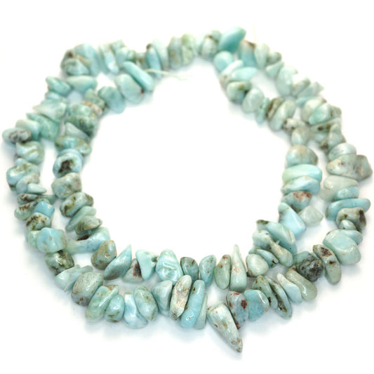 Larimar High Grade Chip Beads