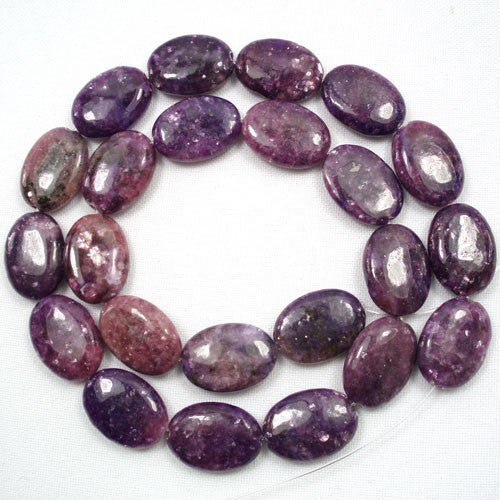 Lepidolite 13x18mm Oval Beads