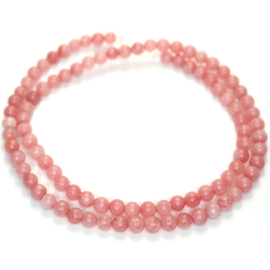 Malay Jade Carnation 4mm Round Beads
