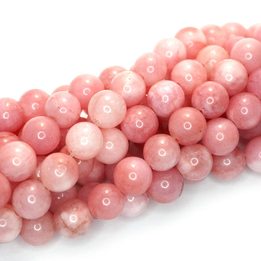 Malay Jade Carnation 6mm Round Beads