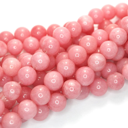 Malay Jade Carnation 8mm Round Beads